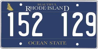RI license plate 152129