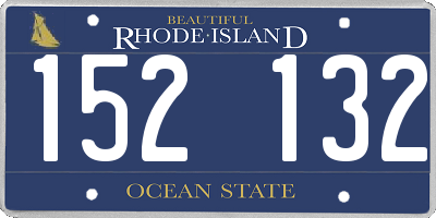 RI license plate 152132