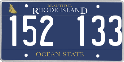 RI license plate 152133