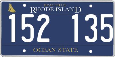 RI license plate 152135