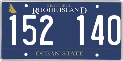 RI license plate 152140