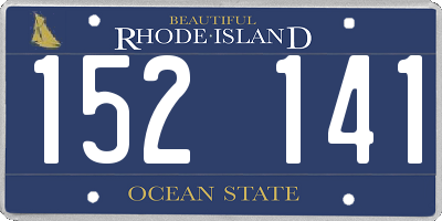 RI license plate 152141