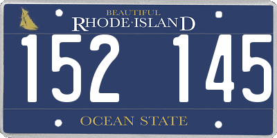 RI license plate 152145