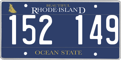 RI license plate 152149