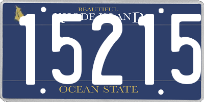 RI license plate 15215