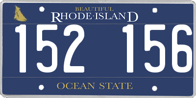RI license plate 152156