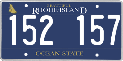 RI license plate 152157