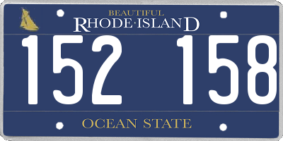 RI license plate 152158