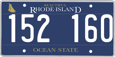 RI license plate 152160