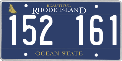 RI license plate 152161