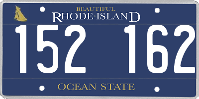 RI license plate 152162