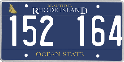 RI license plate 152164