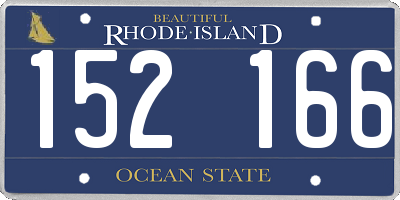 RI license plate 152166
