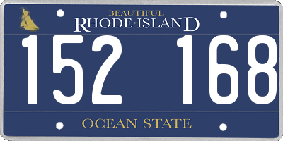 RI license plate 152168