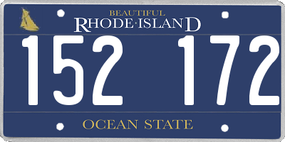 RI license plate 152172