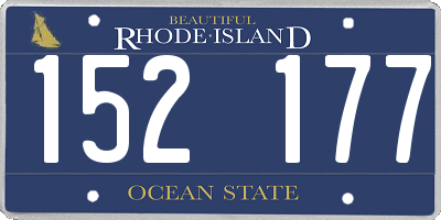 RI license plate 152177
