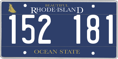 RI license plate 152181