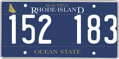 RI license plate 152183