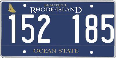 RI license plate 152185