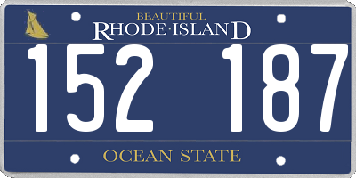 RI license plate 152187