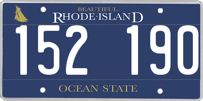 RI license plate 152190