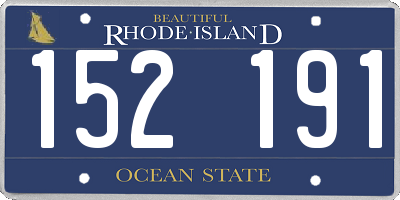 RI license plate 152191