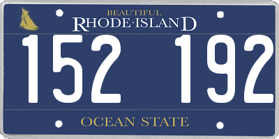 RI license plate 152192