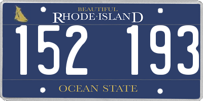 RI license plate 152193