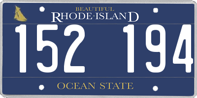 RI license plate 152194