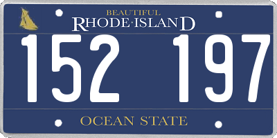 RI license plate 152197