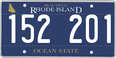 RI license plate 152201