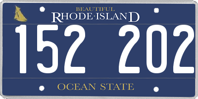 RI license plate 152202