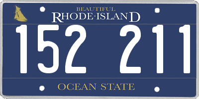 RI license plate 152211