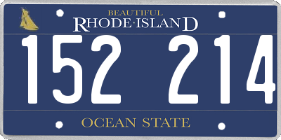 RI license plate 152214