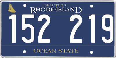 RI license plate 152219