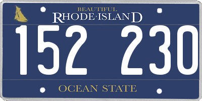 RI license plate 152230