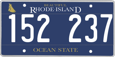 RI license plate 152237