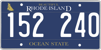 RI license plate 152240