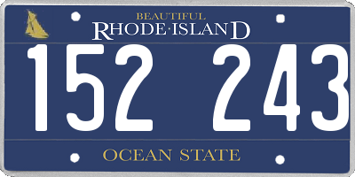 RI license plate 152243