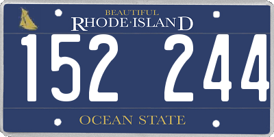 RI license plate 152244