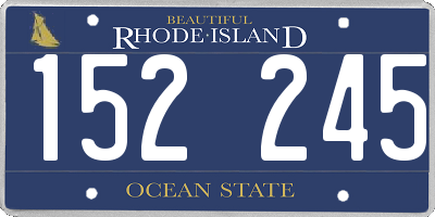 RI license plate 152245