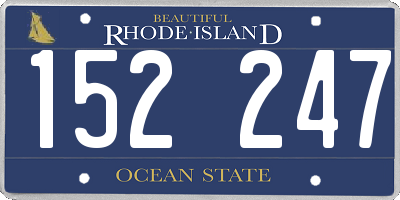 RI license plate 152247