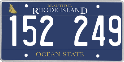 RI license plate 152249