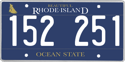 RI license plate 152251