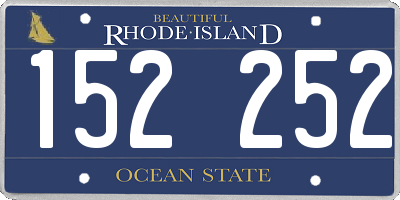 RI license plate 152252