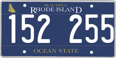 RI license plate 152255