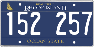 RI license plate 152257