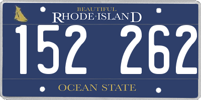 RI license plate 152262