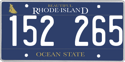 RI license plate 152265