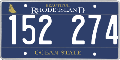 RI license plate 152274